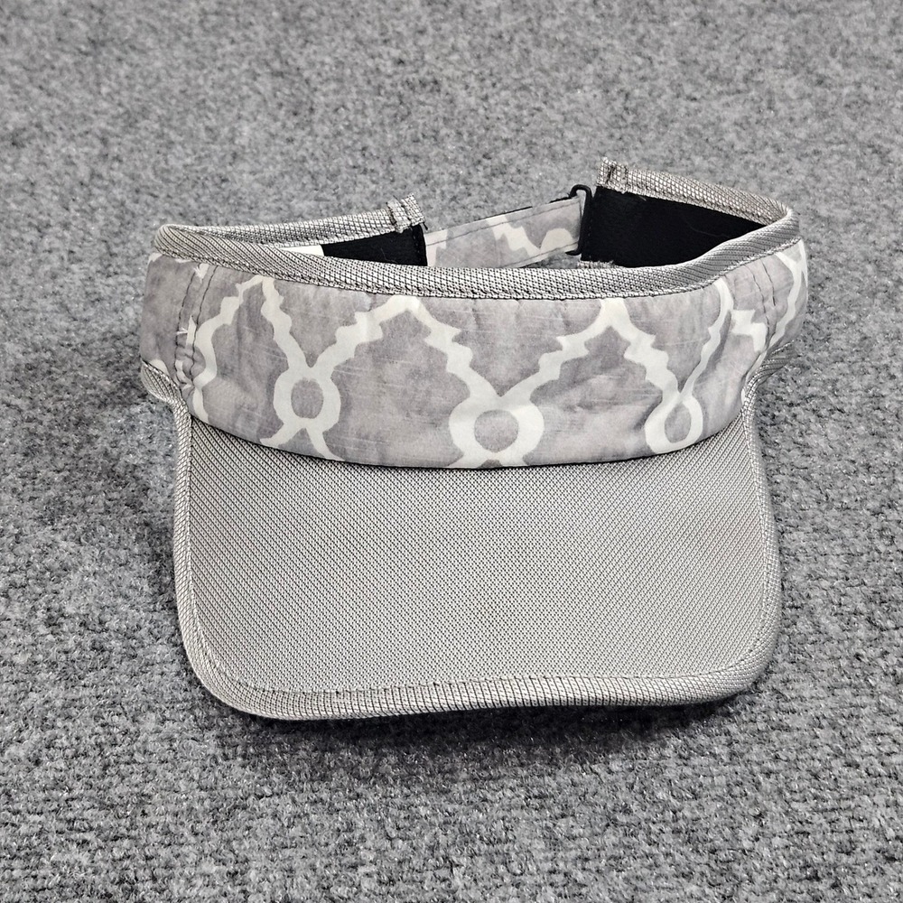 Glove It‎ Visor Womens OSFM Grey White Lattice Pattern Athletic Golf Tennis Hat